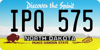 ND license plate IPQ575