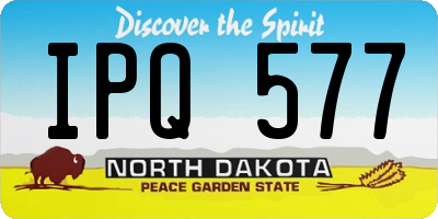 ND license plate IPQ577