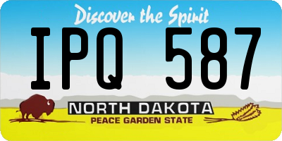ND license plate IPQ587