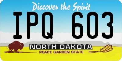 ND license plate IPQ603
