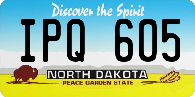 ND license plate IPQ605