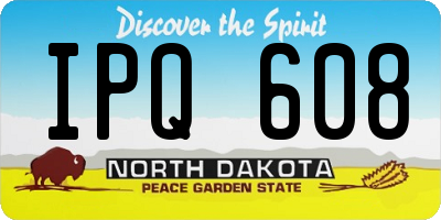 ND license plate IPQ608