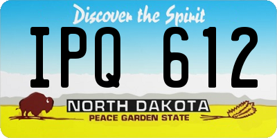 ND license plate IPQ612