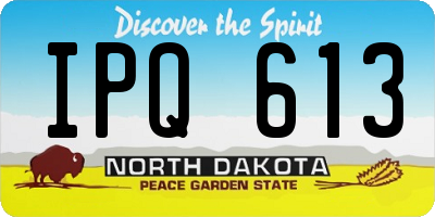 ND license plate IPQ613