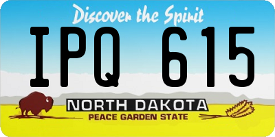 ND license plate IPQ615