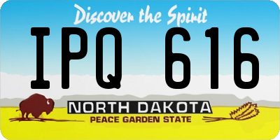 ND license plate IPQ616