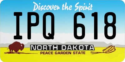 ND license plate IPQ618