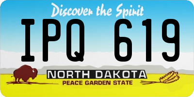 ND license plate IPQ619