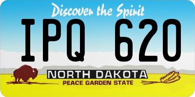 ND license plate IPQ620