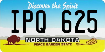 ND license plate IPQ625
