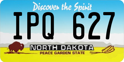 ND license plate IPQ627