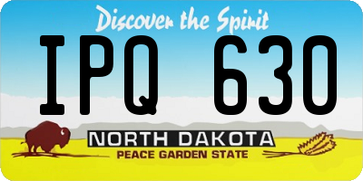 ND license plate IPQ630