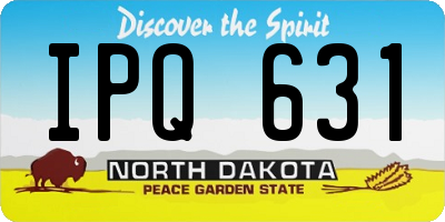 ND license plate IPQ631