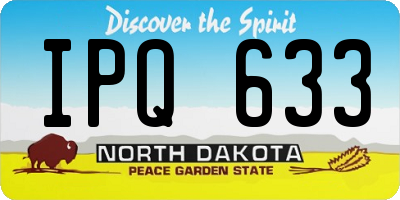 ND license plate IPQ633