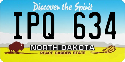 ND license plate IPQ634