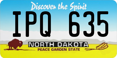 ND license plate IPQ635