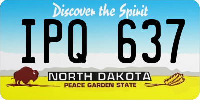 ND license plate IPQ637
