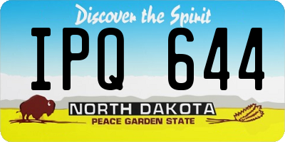 ND license plate IPQ644