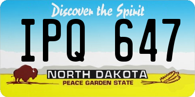 ND license plate IPQ647