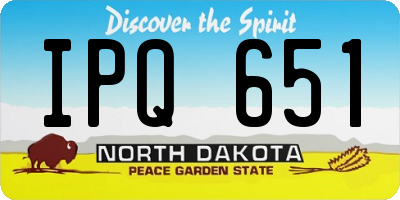 ND license plate IPQ651