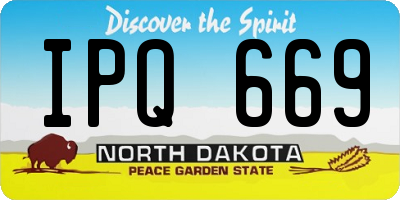 ND license plate IPQ669