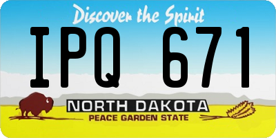 ND license plate IPQ671