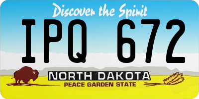 ND license plate IPQ672