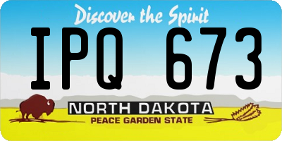 ND license plate IPQ673