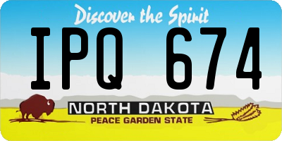 ND license plate IPQ674