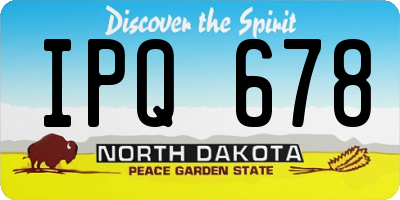 ND license plate IPQ678