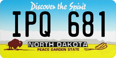 ND license plate IPQ681