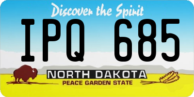ND license plate IPQ685