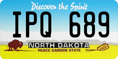 ND license plate IPQ689