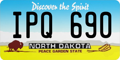 ND license plate IPQ690