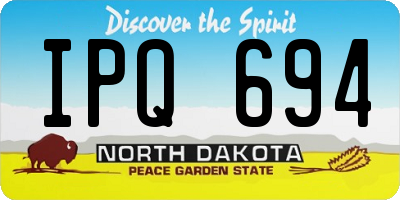 ND license plate IPQ694