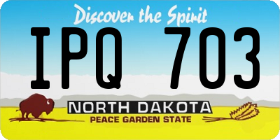 ND license plate IPQ703