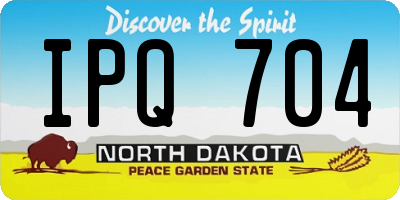 ND license plate IPQ704