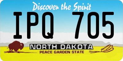 ND license plate IPQ705
