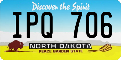 ND license plate IPQ706