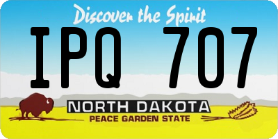 ND license plate IPQ707