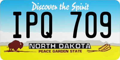 ND license plate IPQ709
