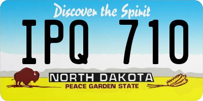 ND license plate IPQ710