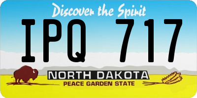 ND license plate IPQ717