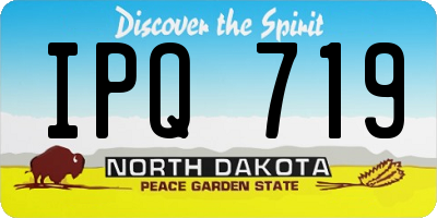 ND license plate IPQ719