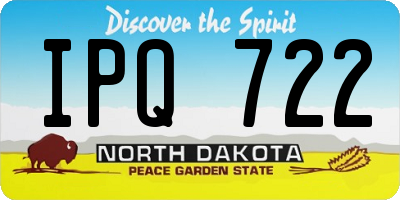 ND license plate IPQ722