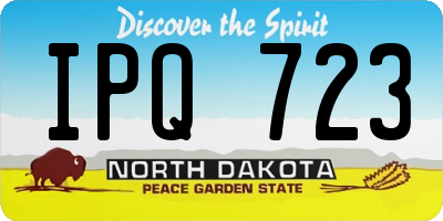 ND license plate IPQ723