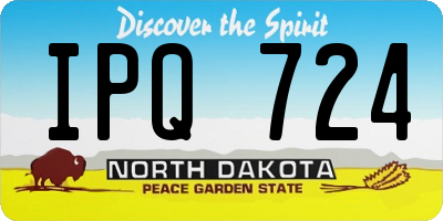 ND license plate IPQ724