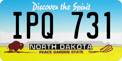 ND license plate IPQ731
