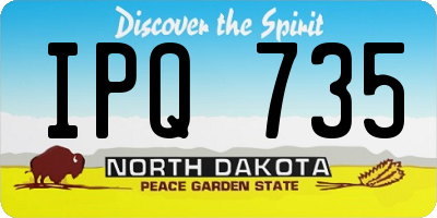 ND license plate IPQ735