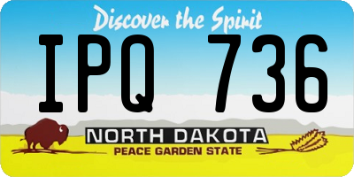 ND license plate IPQ736
